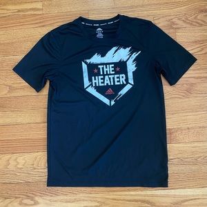 Adidas Tshirt Men's XL (18) Black “The Heater” Tee Athletic Climalite Shirt Top
